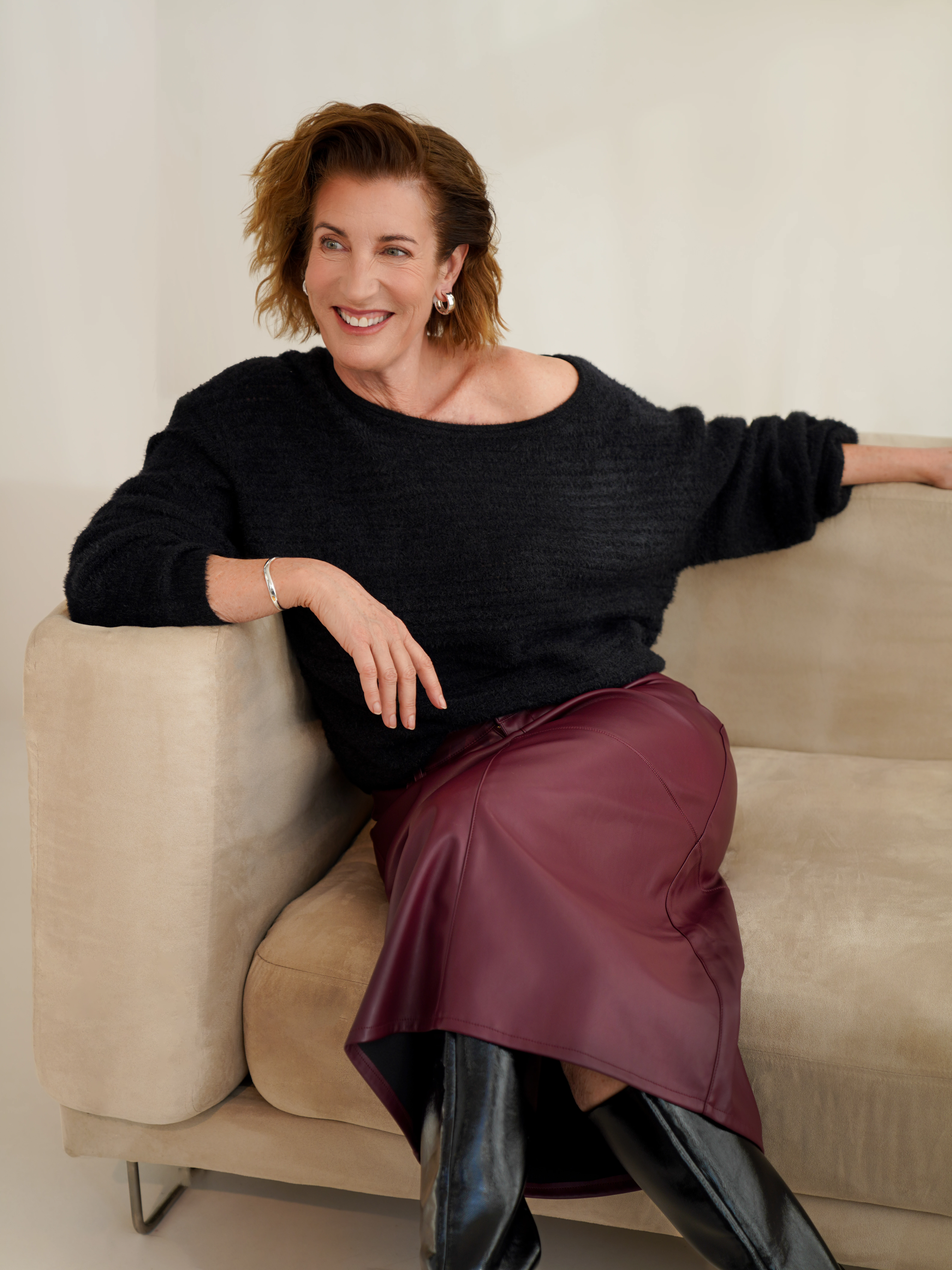 Aline Faux Leather aubergine