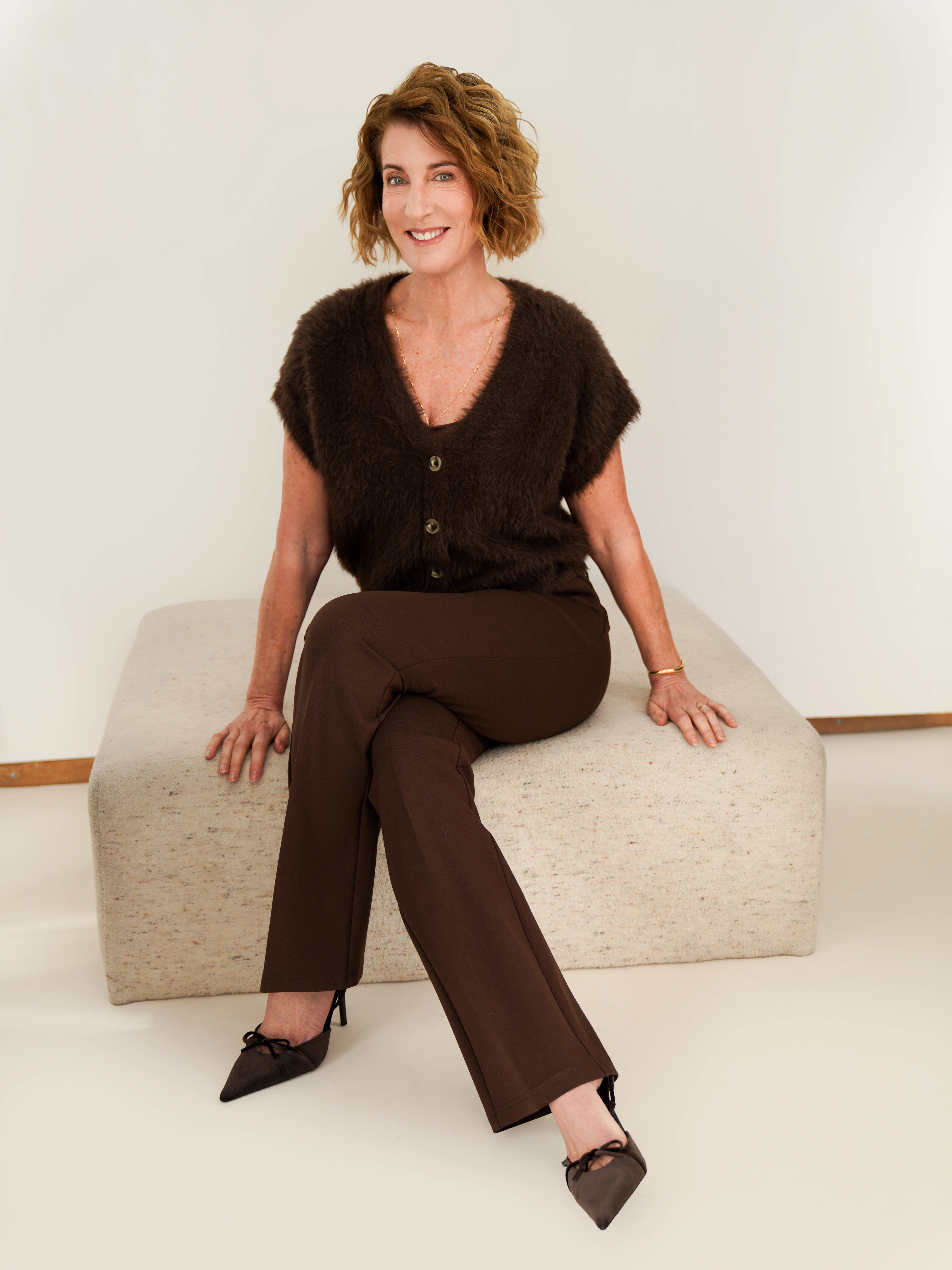 Sleeveless Fuzzy espresso